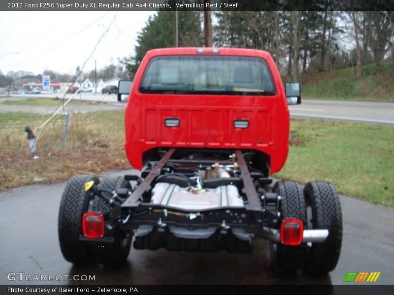 Vermillion Red / Steel 2012 Ford F250 Super Duty XL Regular Cab 4x4 Chassis