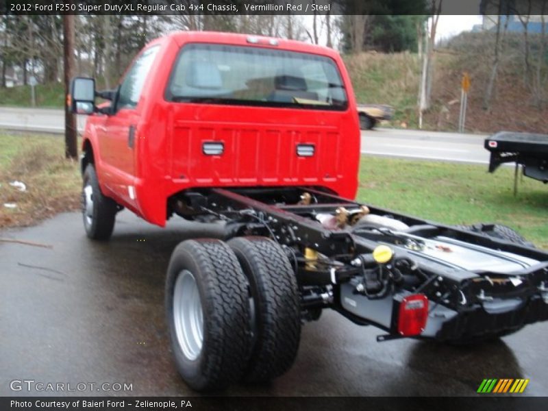 Vermillion Red / Steel 2012 Ford F250 Super Duty XL Regular Cab 4x4 Chassis