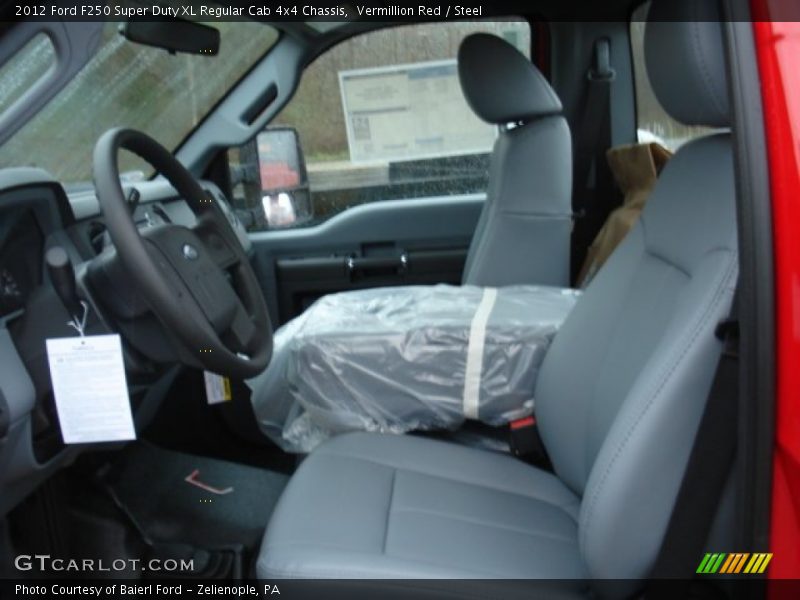 Vermillion Red / Steel 2012 Ford F250 Super Duty XL Regular Cab 4x4 Chassis