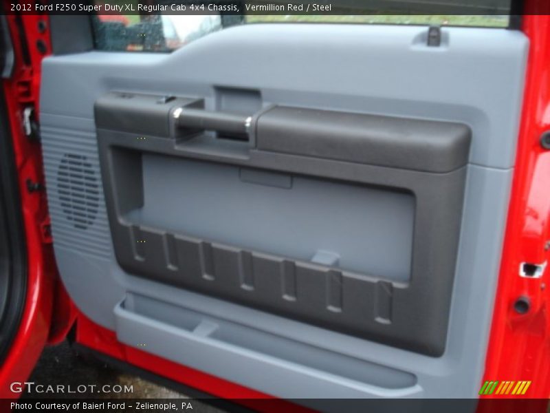 Vermillion Red / Steel 2012 Ford F250 Super Duty XL Regular Cab 4x4 Chassis