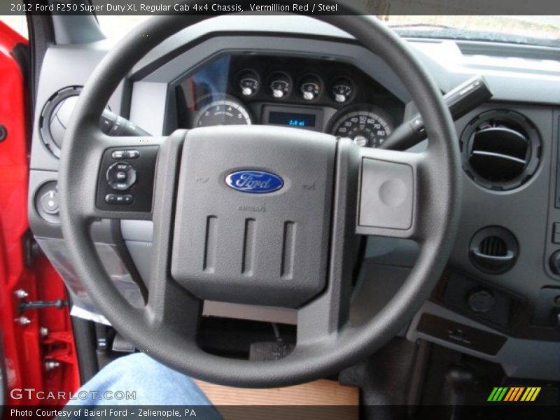  2012 F250 Super Duty XL Regular Cab 4x4 Chassis Steering Wheel
