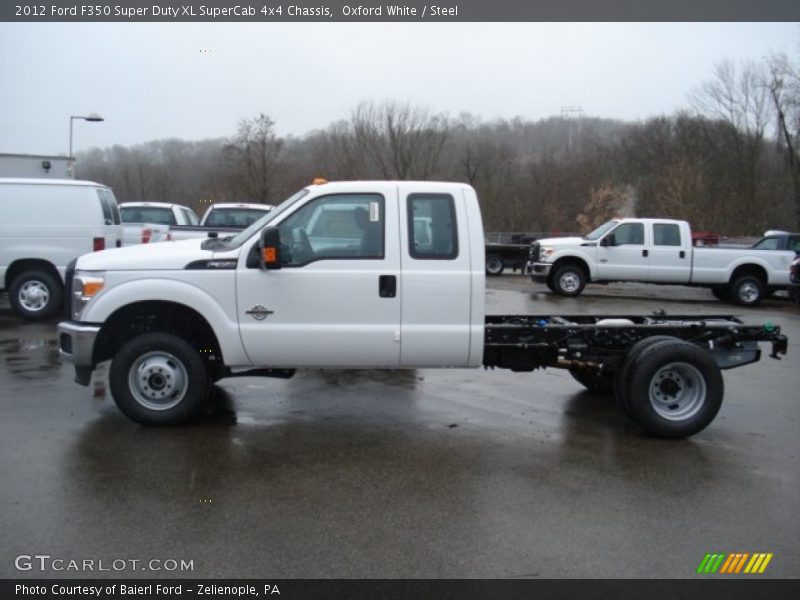 Oxford White / Steel 2012 Ford F350 Super Duty XL SuperCab 4x4 Chassis