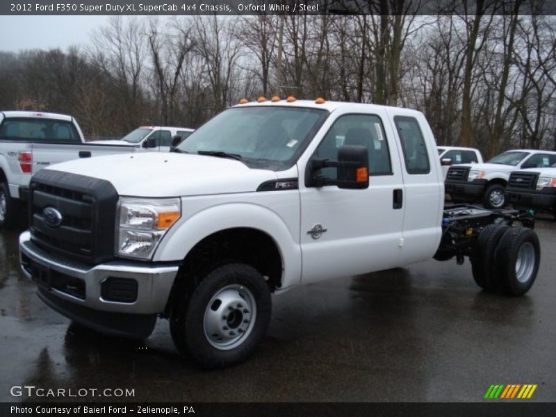 Oxford White / Steel 2012 Ford F350 Super Duty XL SuperCab 4x4 Chassis