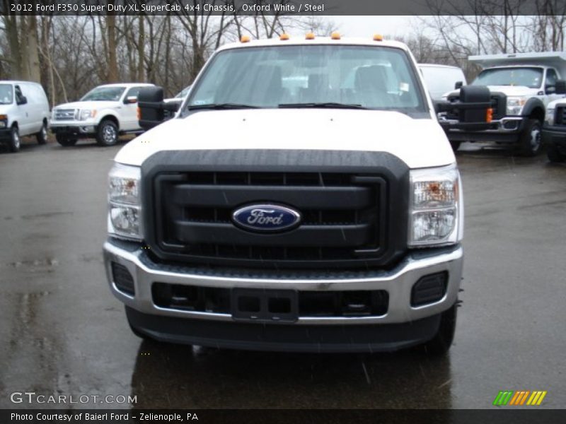Oxford White / Steel 2012 Ford F350 Super Duty XL SuperCab 4x4 Chassis