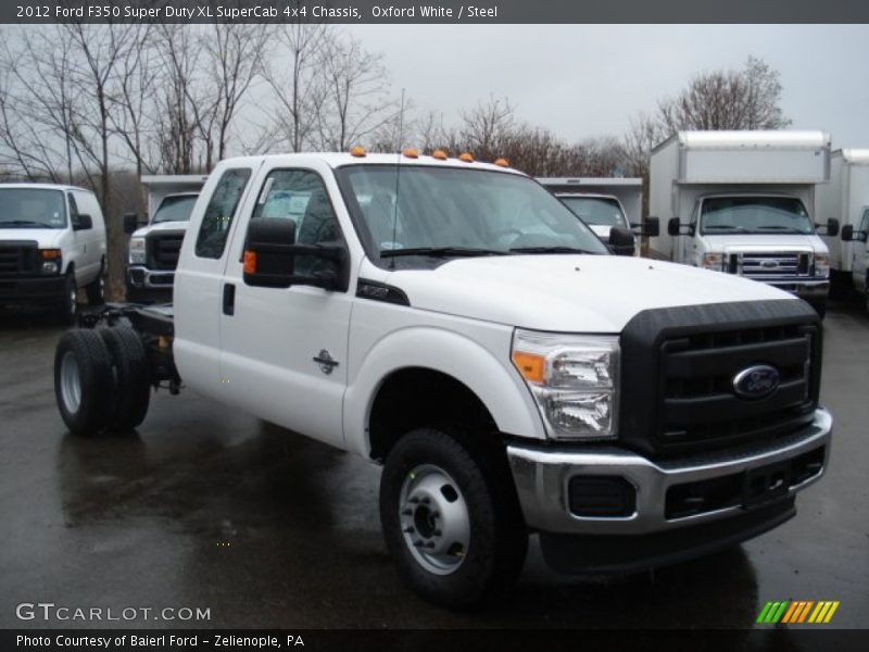 Front 3/4 View of 2012 F350 Super Duty XL SuperCab 4x4 Chassis