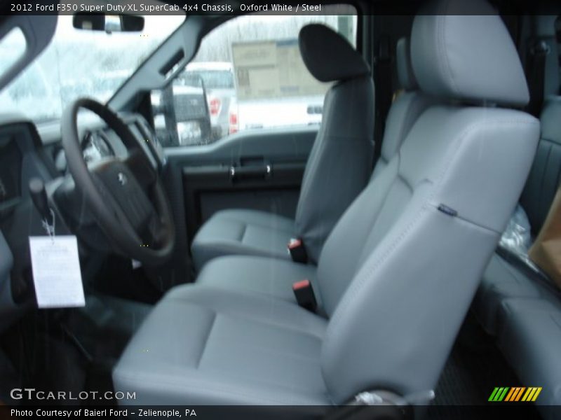 Oxford White / Steel 2012 Ford F350 Super Duty XL SuperCab 4x4 Chassis