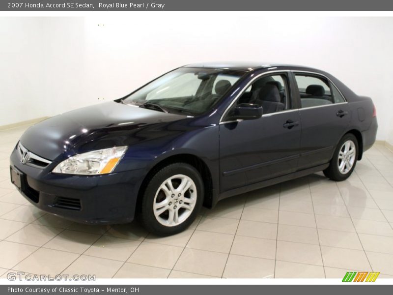 Royal Blue Pearl / Gray 2007 Honda Accord SE Sedan