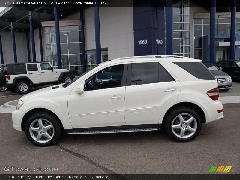 Arctic White / Black 2009 Mercedes-Benz ML 550 4Matic