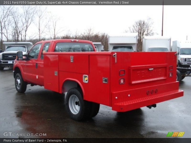  2011 F350 Super Duty XL SuperCab 4x4 Chassis Commercial Vermillion Red