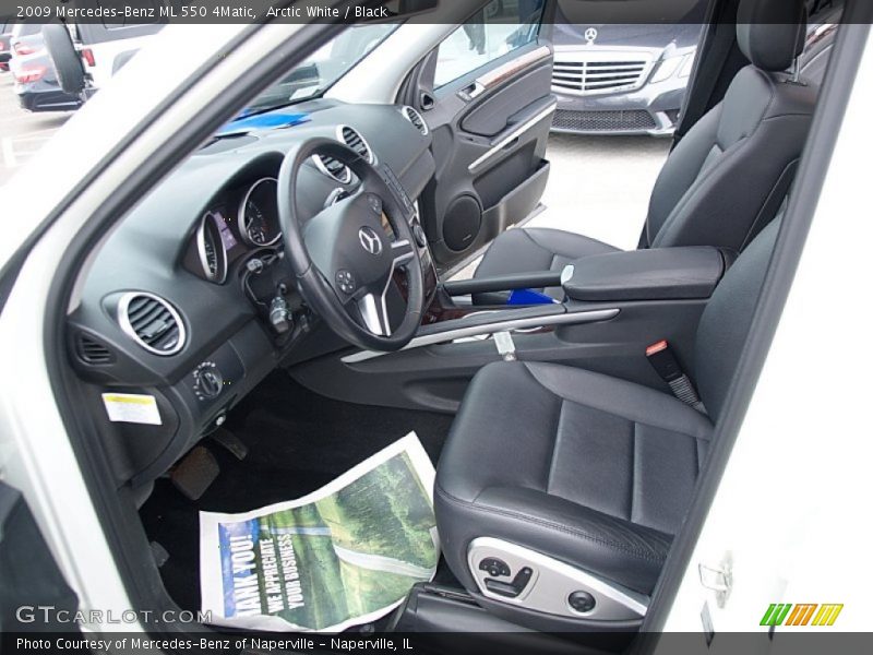 Arctic White / Black 2009 Mercedes-Benz ML 550 4Matic