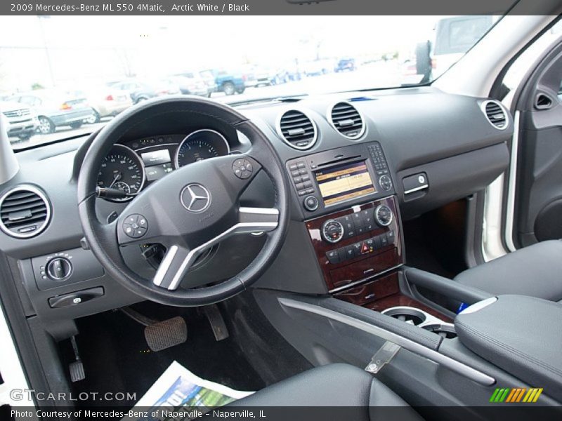 Arctic White / Black 2009 Mercedes-Benz ML 550 4Matic