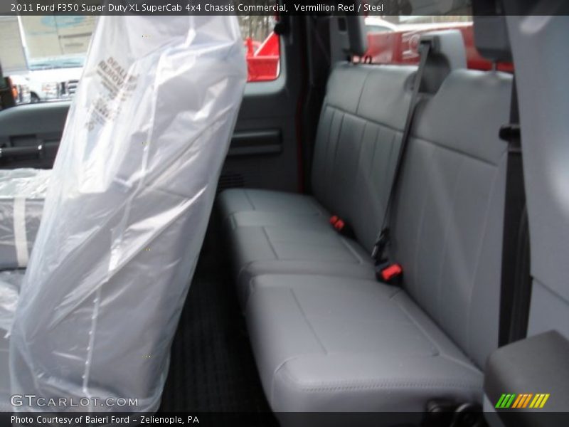 Vermillion Red / Steel 2011 Ford F350 Super Duty XL SuperCab 4x4 Chassis Commercial