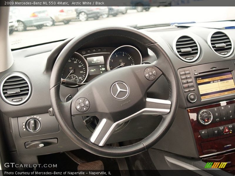 Arctic White / Black 2009 Mercedes-Benz ML 550 4Matic
