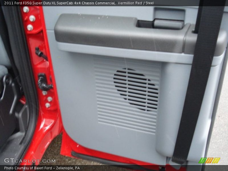 Vermillion Red / Steel 2011 Ford F350 Super Duty XL SuperCab 4x4 Chassis Commercial