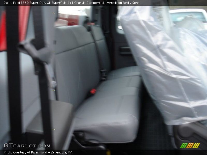 Vermillion Red / Steel 2011 Ford F350 Super Duty XL SuperCab 4x4 Chassis Commercial