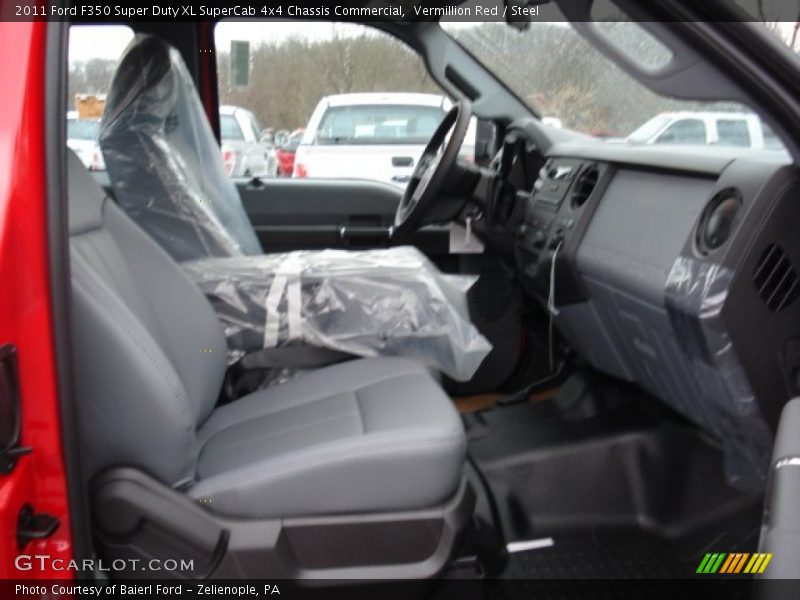 Vermillion Red / Steel 2011 Ford F350 Super Duty XL SuperCab 4x4 Chassis Commercial