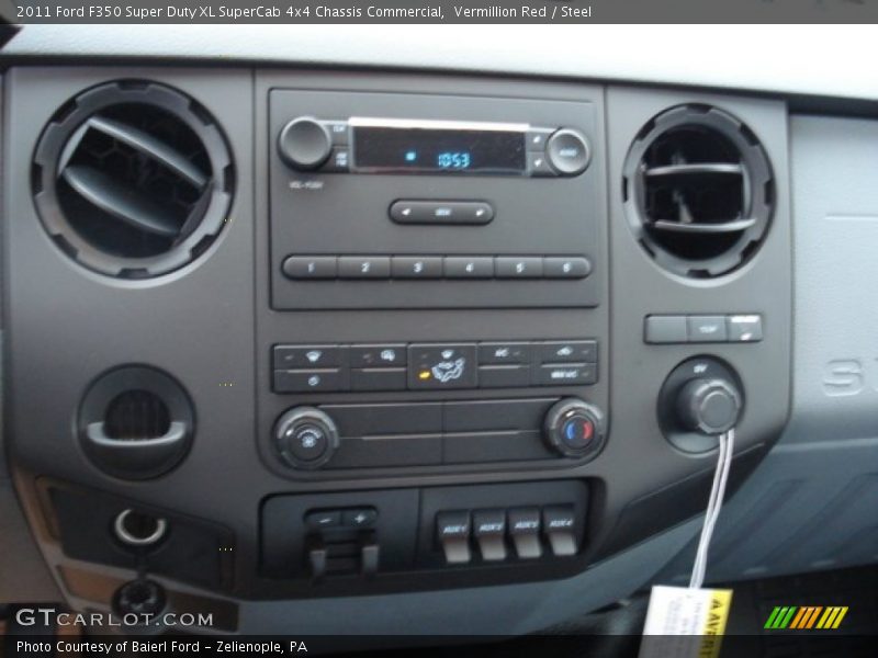 Vermillion Red / Steel 2011 Ford F350 Super Duty XL SuperCab 4x4 Chassis Commercial