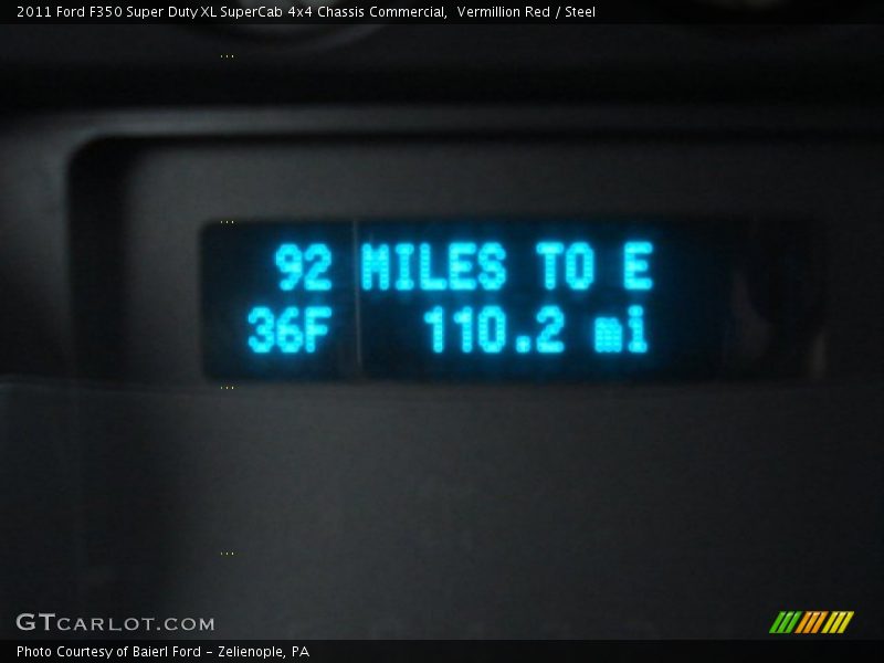 Vermillion Red / Steel 2011 Ford F350 Super Duty XL SuperCab 4x4 Chassis Commercial