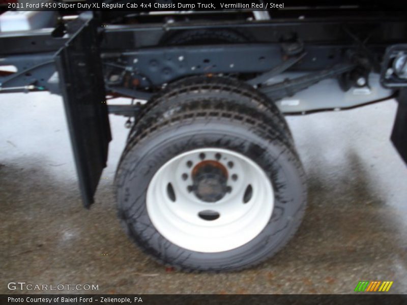 Vermillion Red / Steel 2011 Ford F450 Super Duty XL Regular Cab 4x4 Chassis Dump Truck