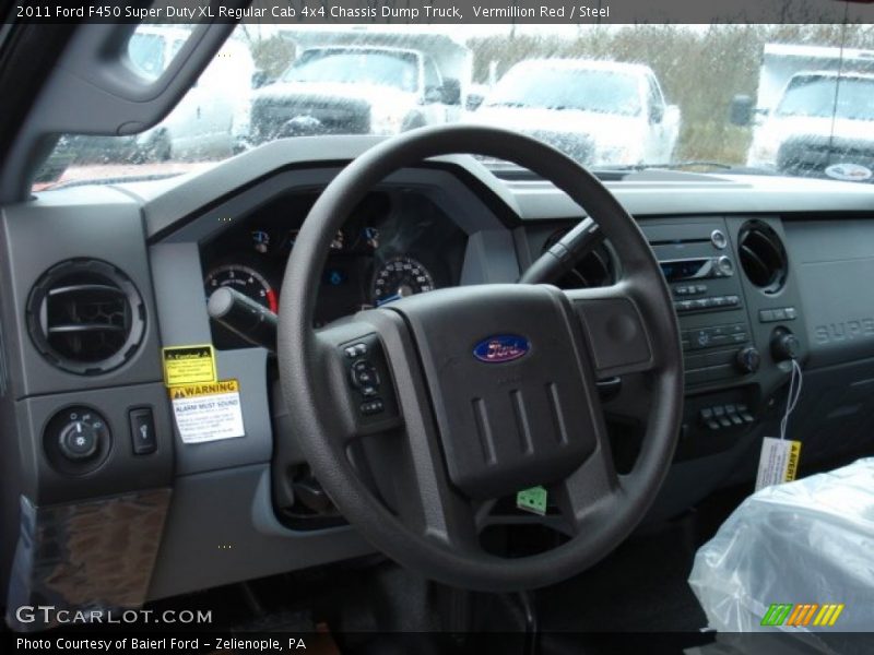  2011 F450 Super Duty XL Regular Cab 4x4 Chassis Dump Truck Steering Wheel