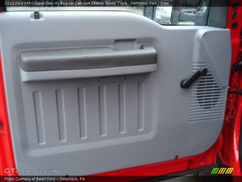 Vermillion Red / Steel 2011 Ford F450 Super Duty XL Regular Cab 4x4 Chassis Dump Truck