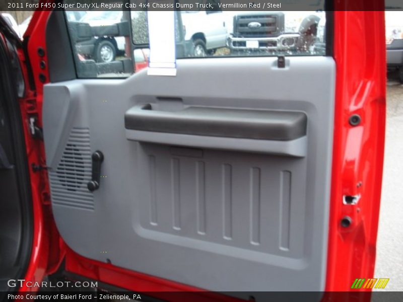 Vermillion Red / Steel 2011 Ford F450 Super Duty XL Regular Cab 4x4 Chassis Dump Truck