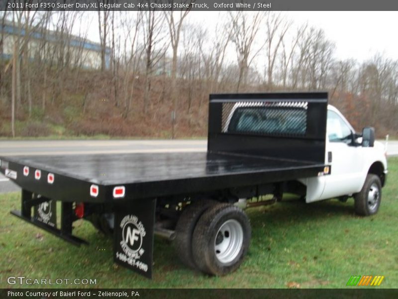  2011 F350 Super Duty XL Regular Cab 4x4 Chassis Stake Truck Oxford White