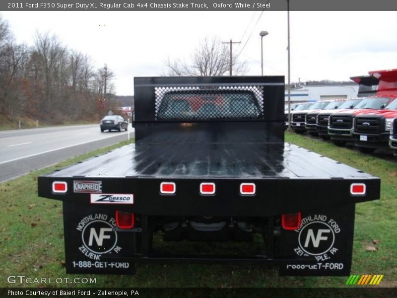 Oxford White / Steel 2011 Ford F350 Super Duty XL Regular Cab 4x4 Chassis Stake Truck