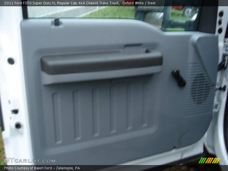 Oxford White / Steel 2011 Ford F350 Super Duty XL Regular Cab 4x4 Chassis Stake Truck
