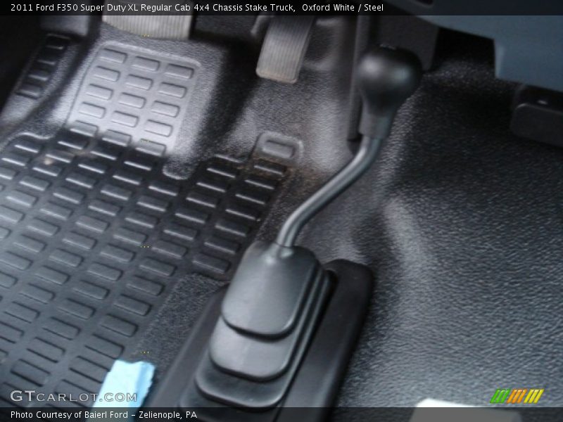 Oxford White / Steel 2011 Ford F350 Super Duty XL Regular Cab 4x4 Chassis Stake Truck