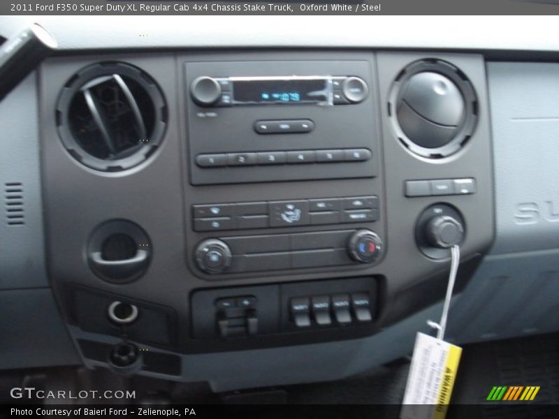 Oxford White / Steel 2011 Ford F350 Super Duty XL Regular Cab 4x4 Chassis Stake Truck