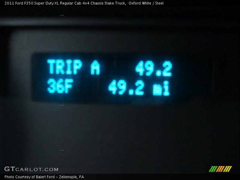 Oxford White / Steel 2011 Ford F350 Super Duty XL Regular Cab 4x4 Chassis Stake Truck