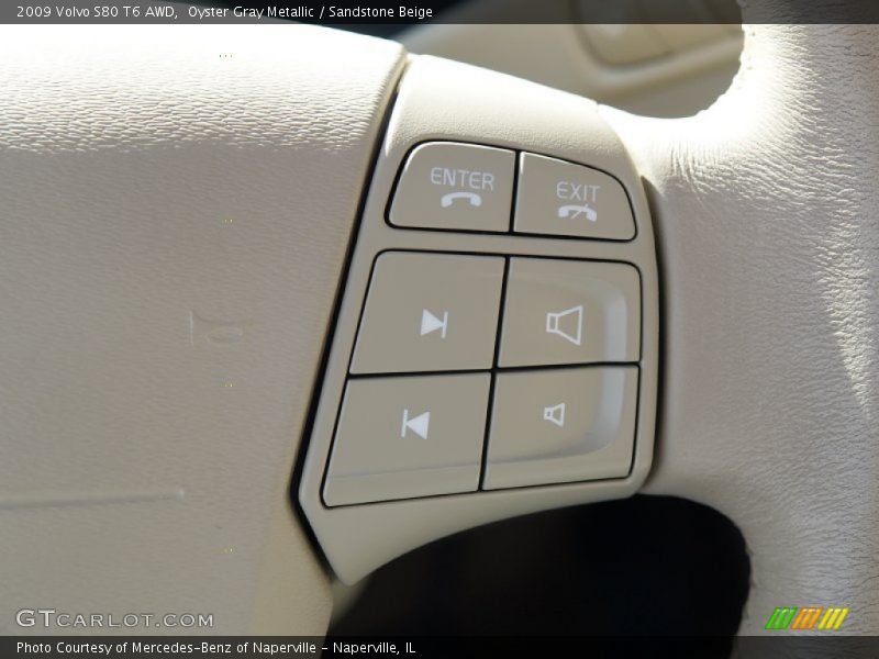 Oyster Gray Metallic / Sandstone Beige 2009 Volvo S80 T6 AWD