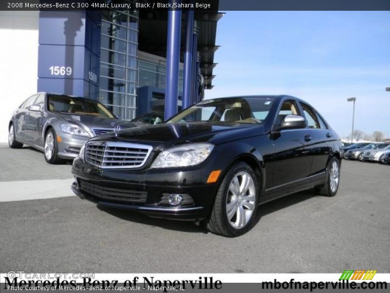 Black / Black/Sahara Beige 2008 Mercedes-Benz C 300 4Matic Luxury