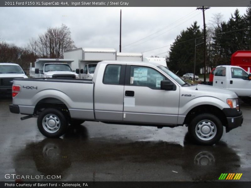 Ingot Silver Metallic / Steel Gray 2011 Ford F150 XL SuperCab 4x4