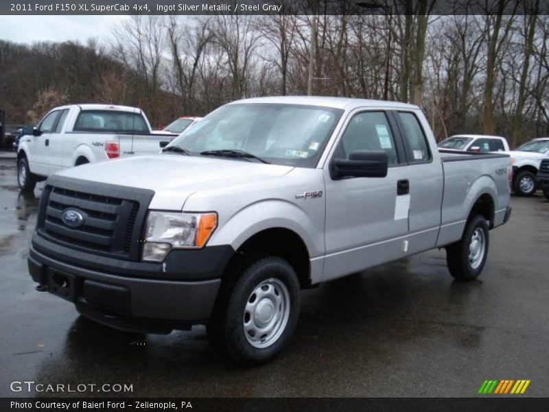 Ingot Silver Metallic / Steel Gray 2011 Ford F150 XL SuperCab 4x4