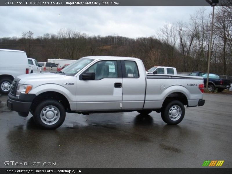 Ingot Silver Metallic / Steel Gray 2011 Ford F150 XL SuperCab 4x4