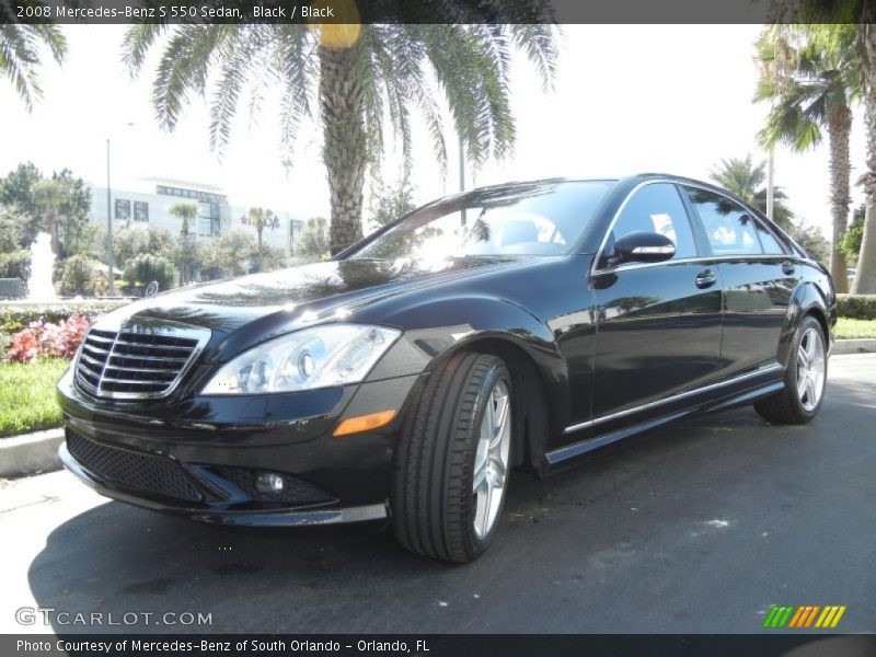 Black / Black 2008 Mercedes-Benz S 550 Sedan