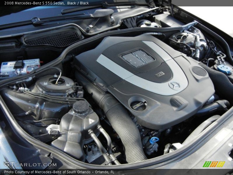 Black / Black 2008 Mercedes-Benz S 550 Sedan