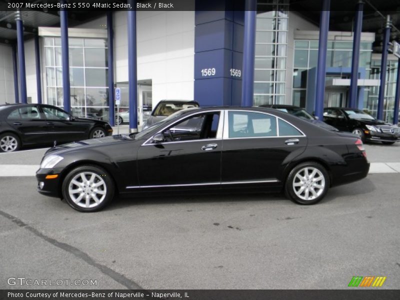 Black / Black 2007 Mercedes-Benz S 550 4Matic Sedan