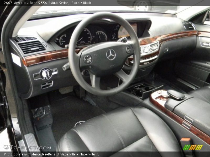 Black / Black 2007 Mercedes-Benz S 550 4Matic Sedan
