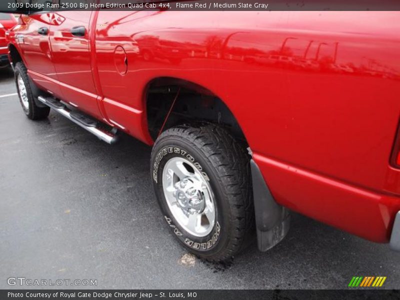 Flame Red / Medium Slate Gray 2009 Dodge Ram 2500 Big Horn Edition Quad Cab 4x4