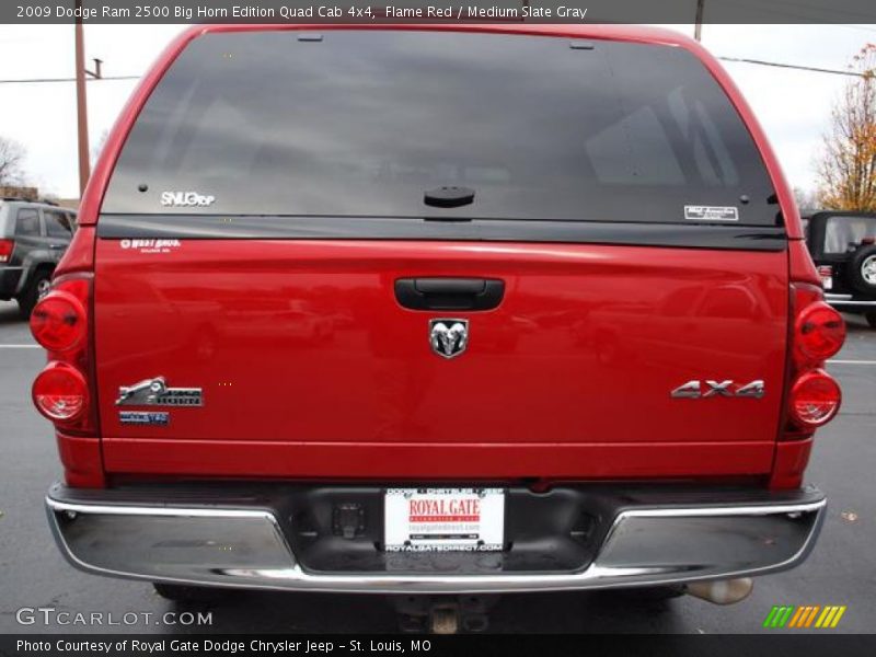 Flame Red / Medium Slate Gray 2009 Dodge Ram 2500 Big Horn Edition Quad Cab 4x4