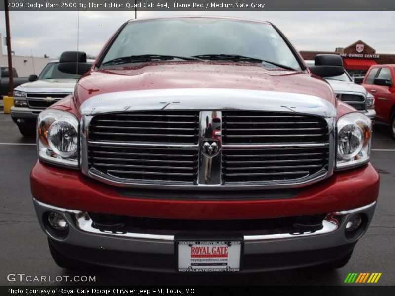 Flame Red / Medium Slate Gray 2009 Dodge Ram 2500 Big Horn Edition Quad Cab 4x4