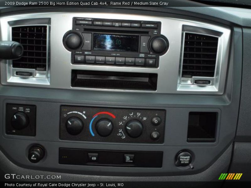 Flame Red / Medium Slate Gray 2009 Dodge Ram 2500 Big Horn Edition Quad Cab 4x4