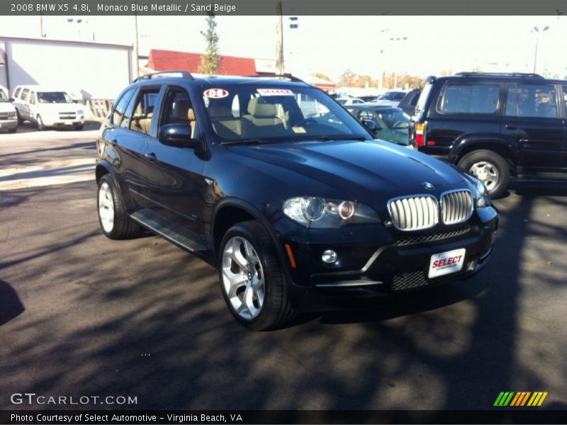 Monaco Blue Metallic / Sand Beige 2008 BMW X5 4.8i