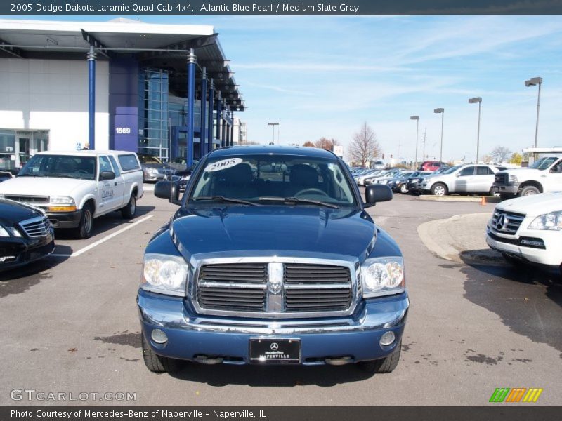 Atlantic Blue Pearl / Medium Slate Gray 2005 Dodge Dakota Laramie Quad Cab 4x4