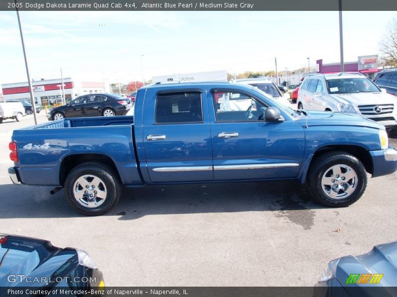 Atlantic Blue Pearl / Medium Slate Gray 2005 Dodge Dakota Laramie Quad Cab 4x4