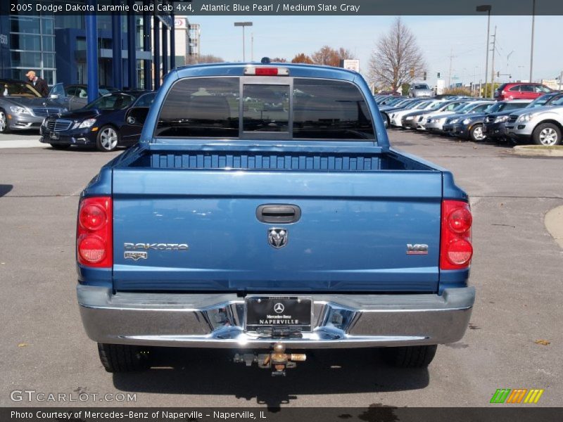 Atlantic Blue Pearl / Medium Slate Gray 2005 Dodge Dakota Laramie Quad Cab 4x4