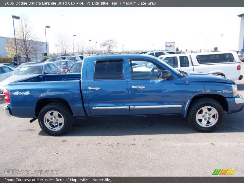 Atlantic Blue Pearl / Medium Slate Gray 2005 Dodge Dakota Laramie Quad Cab 4x4